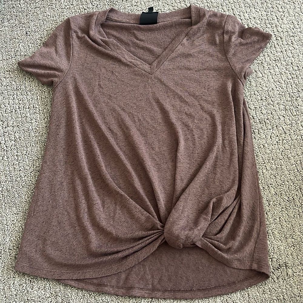 Bobeau Brown Knot Shirt (XS)